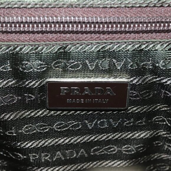 PRADA Hand Bag Canvas Leather Beige Brown Auth bs29303 - Picture 11 of 16